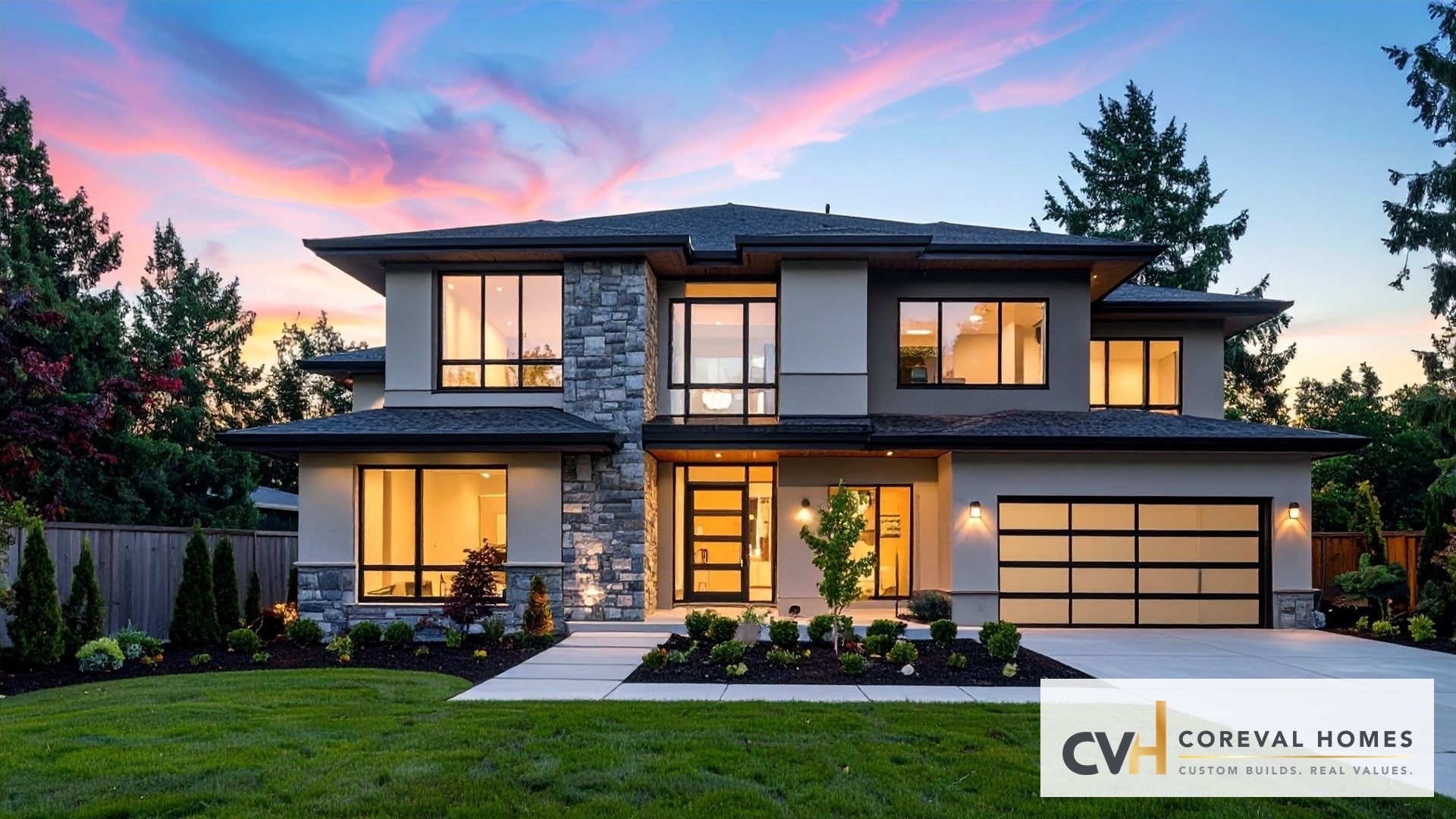 CoreVal Homes custom home exterior showing the cost to build a house in BC